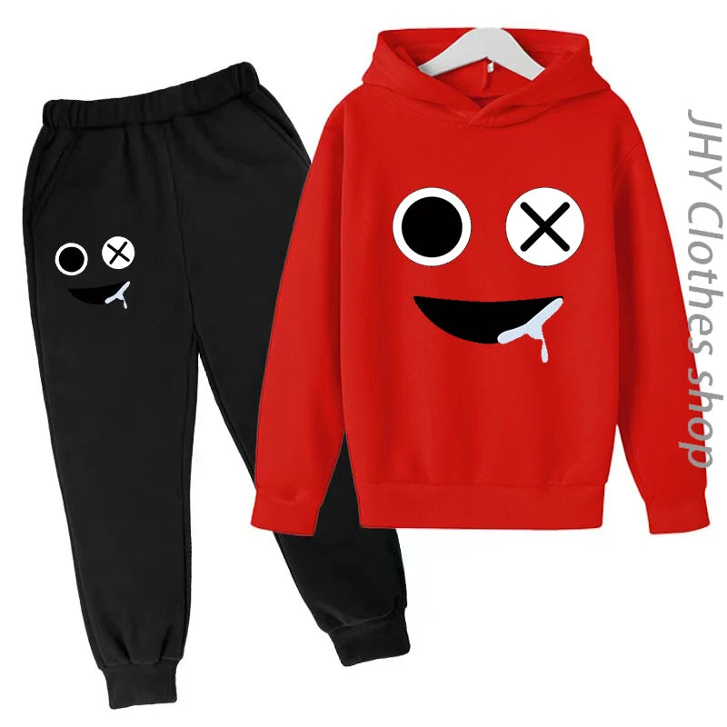 Children Set Boys Girls Kids rain Clothing Sweatshirt 3-12 Years Toddler Printing Spring Sports game Leisure Time Hoodies