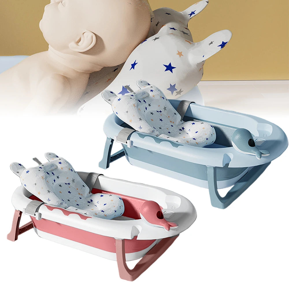 Foldable Baby Bathtub, Safe and Portable Bathing Solution for Infants and Toddlers, Suitable for 6-12 Months, Easy