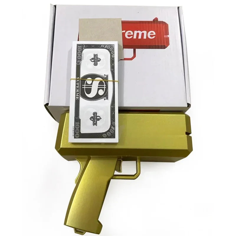 Novel Money Spray Gun Toy For Parties Weddings Gold Dollar Bill Shooter Fun Interactive Game Showers Of Cash