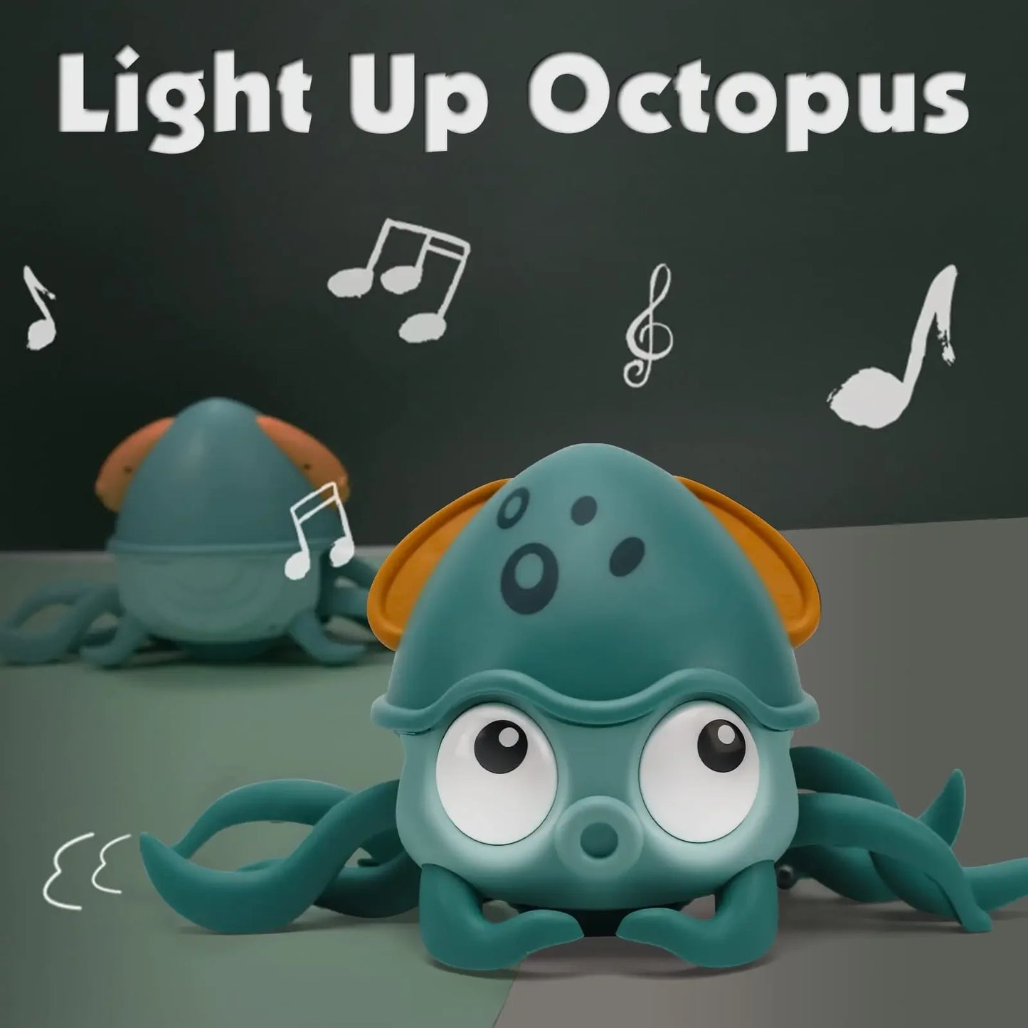 Cute Sensing Crawling Crab Baby Toys Interactive Walking Dancing with Music Automatically Avoid Obstacles Toys for Kids Toddler