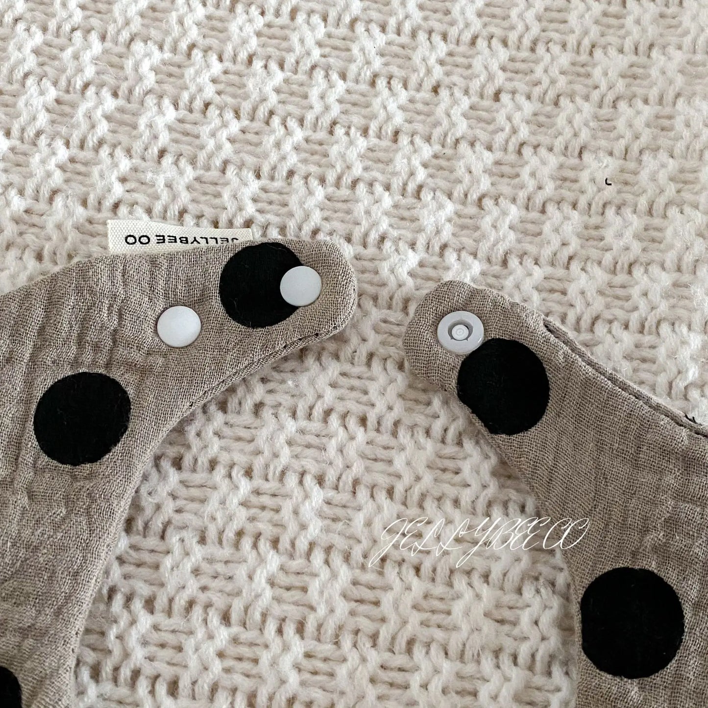 Polka Dot Flower Baby Bib Cotton Newborn Spit Up Burp Cloth Feeding Cover Washable Soft Absorbent Infant Accessories