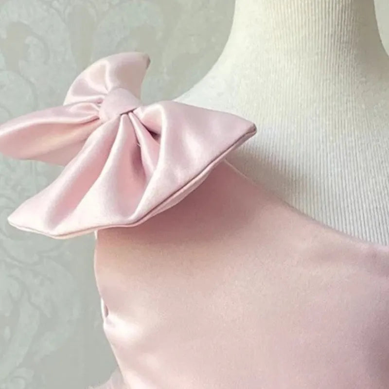 Fashion Baby Girl Princess Off Shoulder Bow Layered Tutu Dress Infant Toddler Child Vestido Party Birthday Baby Clothes 1-5Y