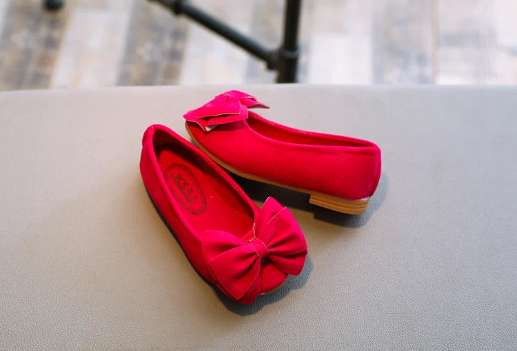 2024 New Fashion Girls Shoes PU Leather With Big Bowtie Candy Color Children Sandals Slip-on Kids Casual Shoes 21-36 Soft Hot