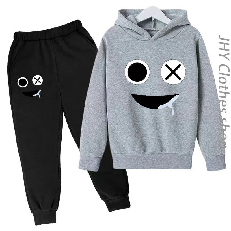 Children Set Boys Girls Kids rain Clothing Sweatshirt 3-12 Years Toddler Printing Spring Sports game Leisure Time Hoodies
