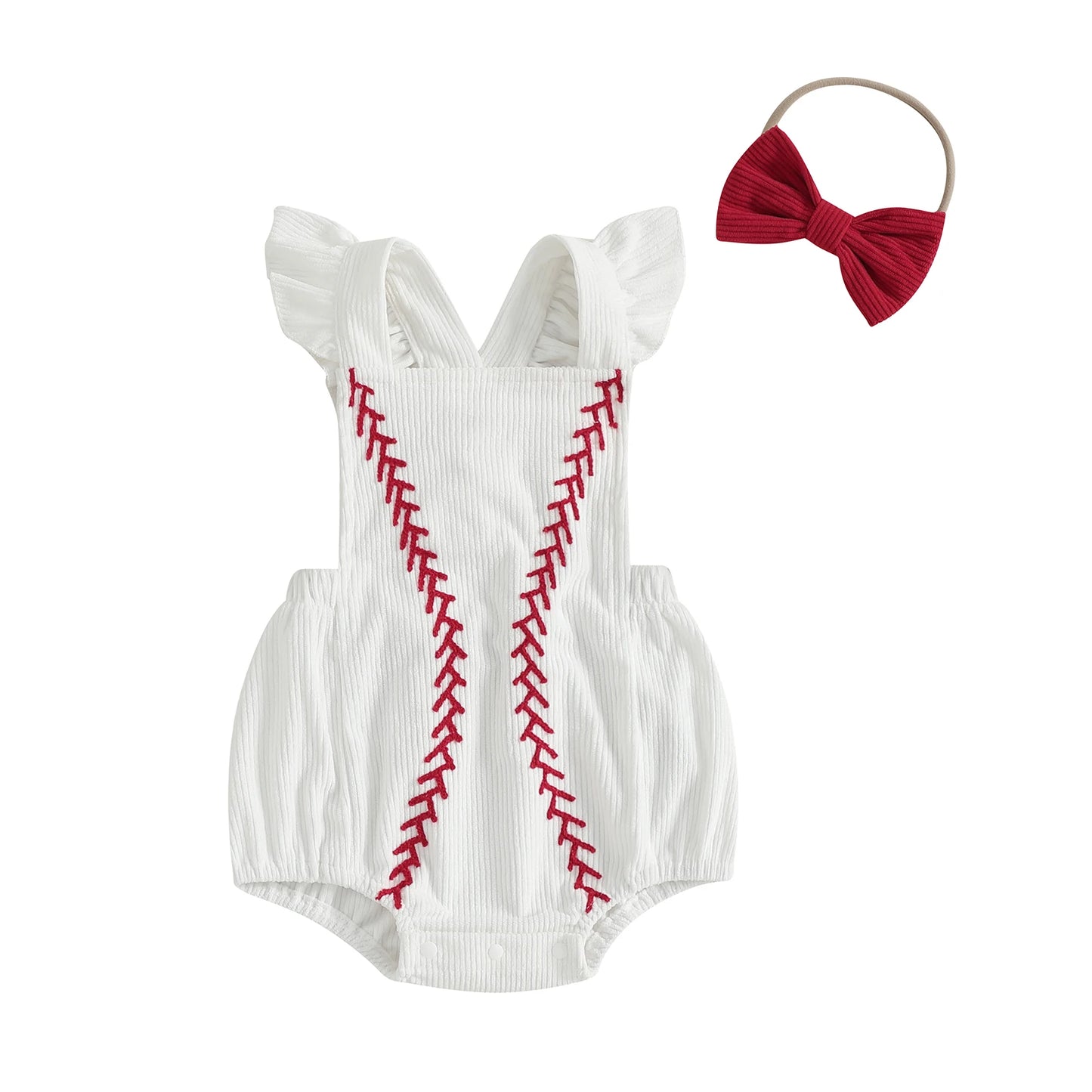 Adorable Toddler Girls Floral Print Ruffle Sleeve Romper with Matching Bow Headband Set for Summer Fashion Wear