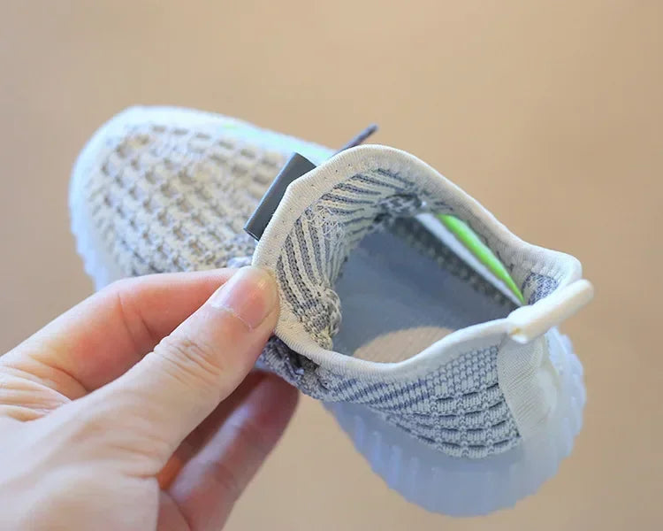 Size 21-32 Kids Casual Shoes Summer Boys Sneakers Breathable Knit Non-slip Shoes Lightweight Girls Casual Children's Shoes