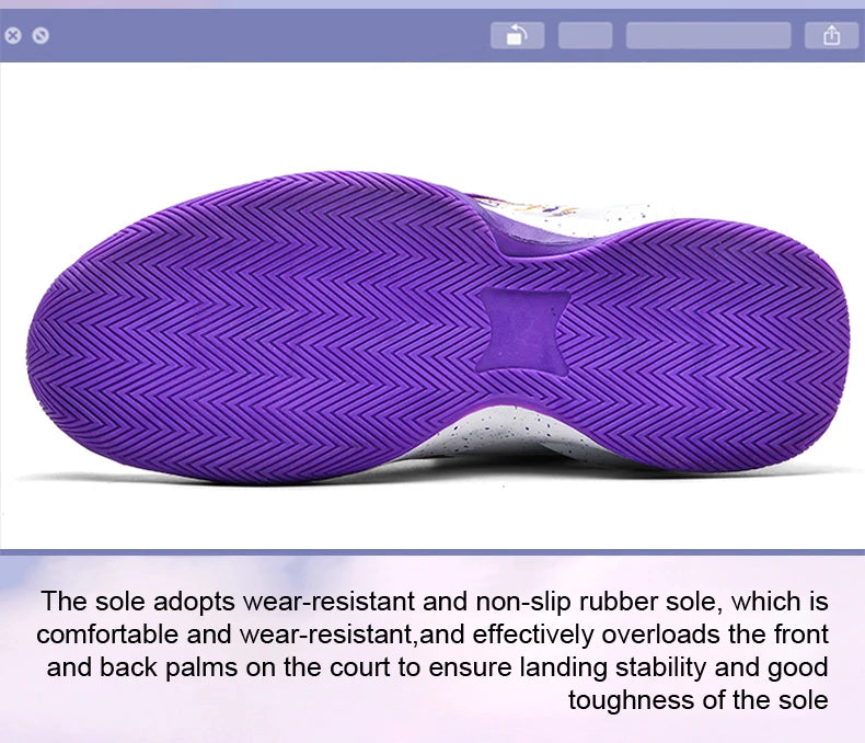 Basketball Shoes No-Slip Breathable Outdoor Shoes Fashion Graffiti Training Shoes
