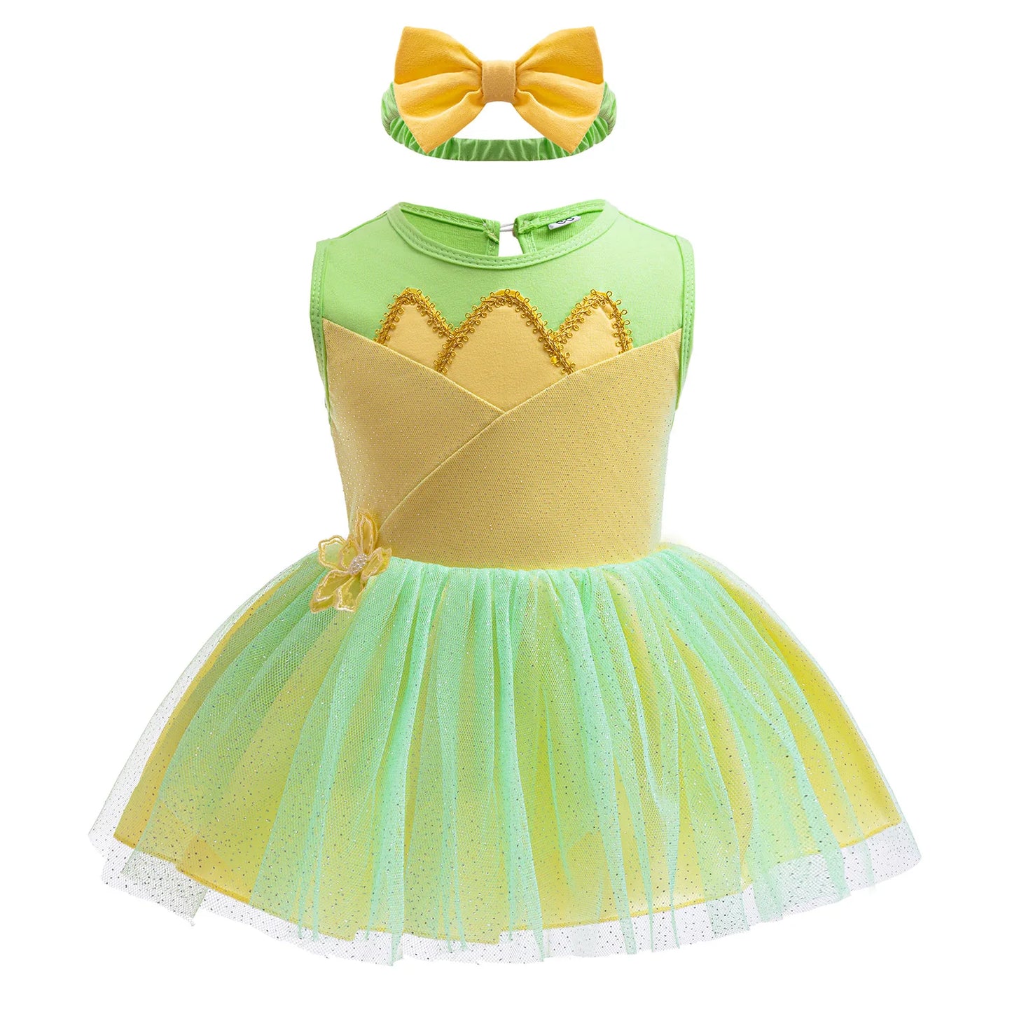 Little Girl Crawling Clothes Disney Movie Princess Role-playing Costume Baby Cute Cotton Jumpsuit Toddlers Birthday Dress