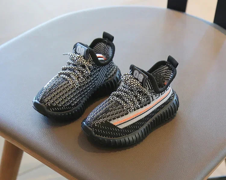 Size 21-32 Kids Casual Shoes Summer Boys Sneakers Breathable Knit Non-slip Shoes Lightweight Girls Casual Children's Shoes