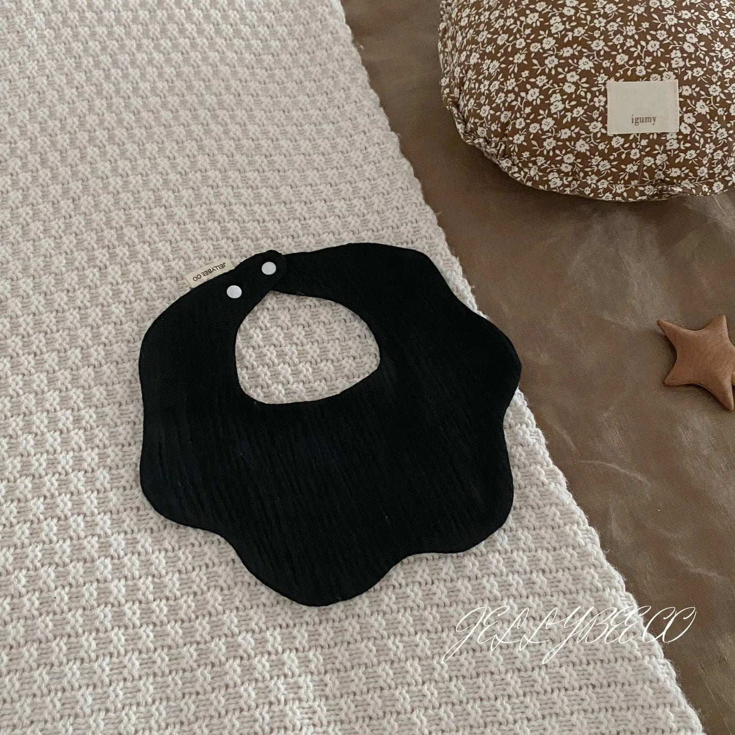 Polka Dot Flower Baby Bib Cotton Newborn Spit Up Burp Cloth Feeding Cover Washable Soft Absorbent Infant Accessories
