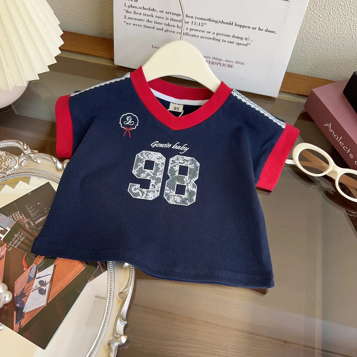 Baby Girls Sets Summer New Children Letter Printed Suits Toddler Short-sleeved T-shirt+Fashion Skirt 2Pcs Outfits Kids Clothes