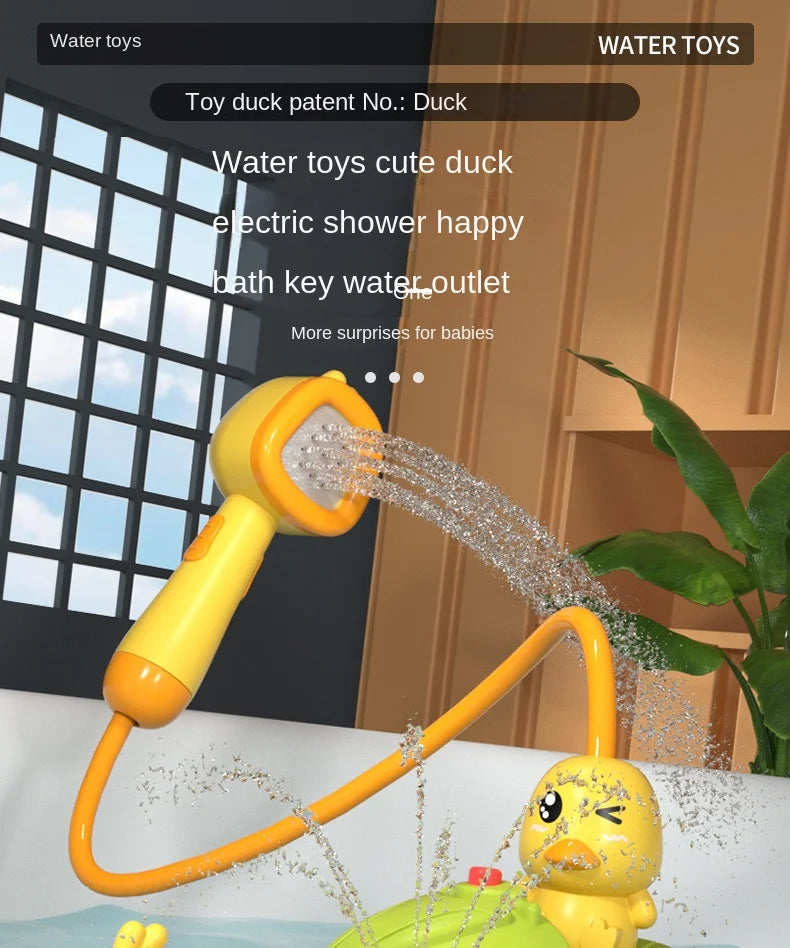 Toddler Toys Gifts Baby Bath Toys Cute Duck Electric Water Spray Bathroom Bathing Toys Kids Bath And Shower Bathtubs Interactive