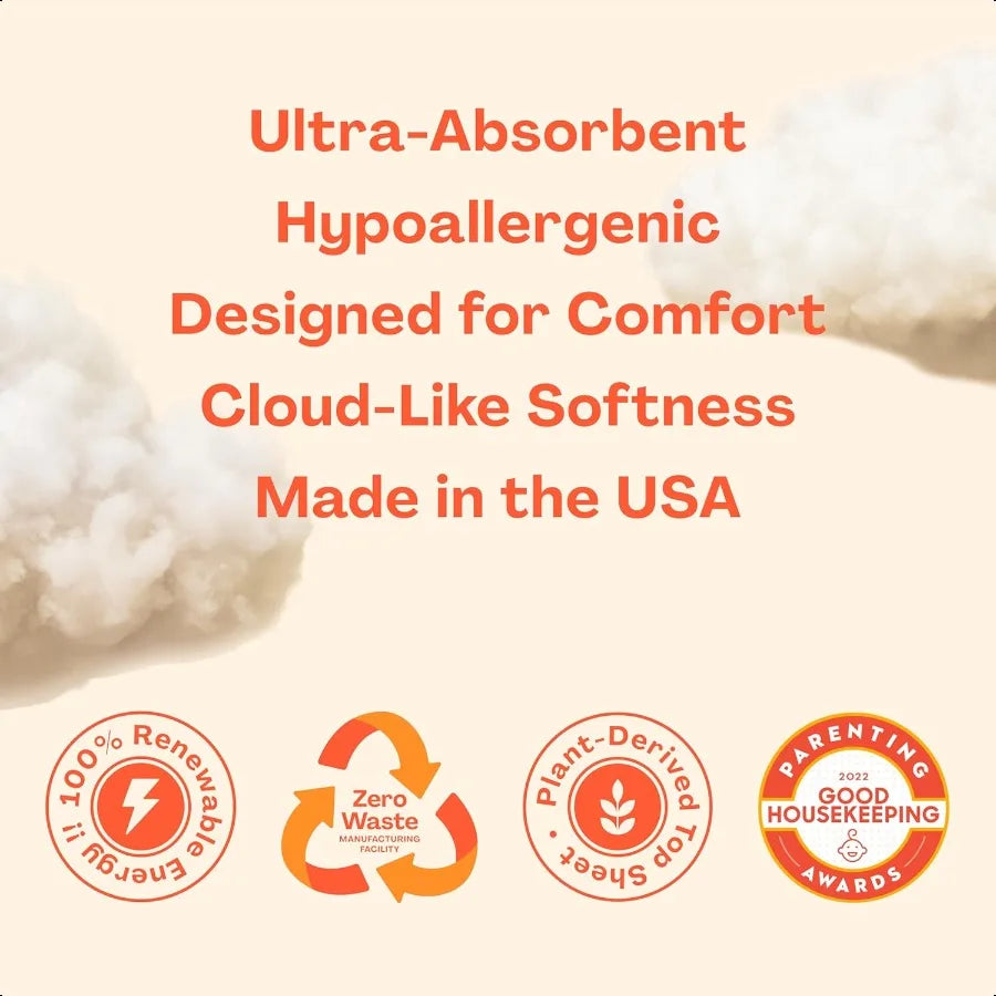 Premium Newborn Diapers Honeysuckle Designs 76ct Club Box Hypoallergenic and Extra Absorbent
