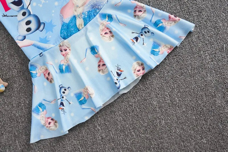 2-13 years Disney Frozen Elsa Girls Clothes Swimsuit Swimsuit Fashion Kids Swimwear Dress And Hat For Children Unicorn
