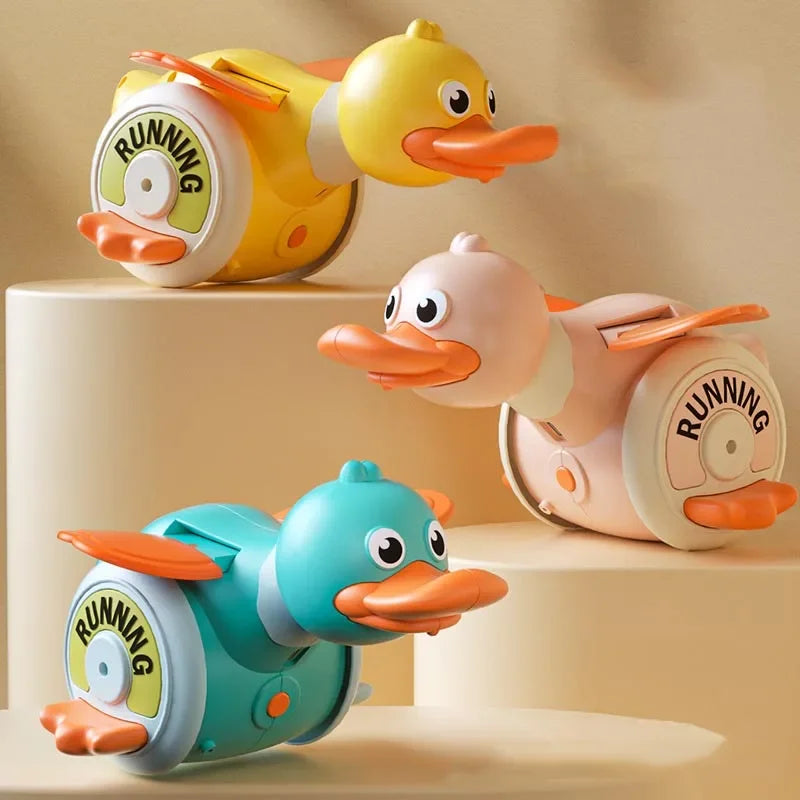 a Rotating Duck Baby Toy Infant Sensory Crawling Dancing Runing Duck Tummy Time Toys For Babies Boy Girl Learning Walking Gifts