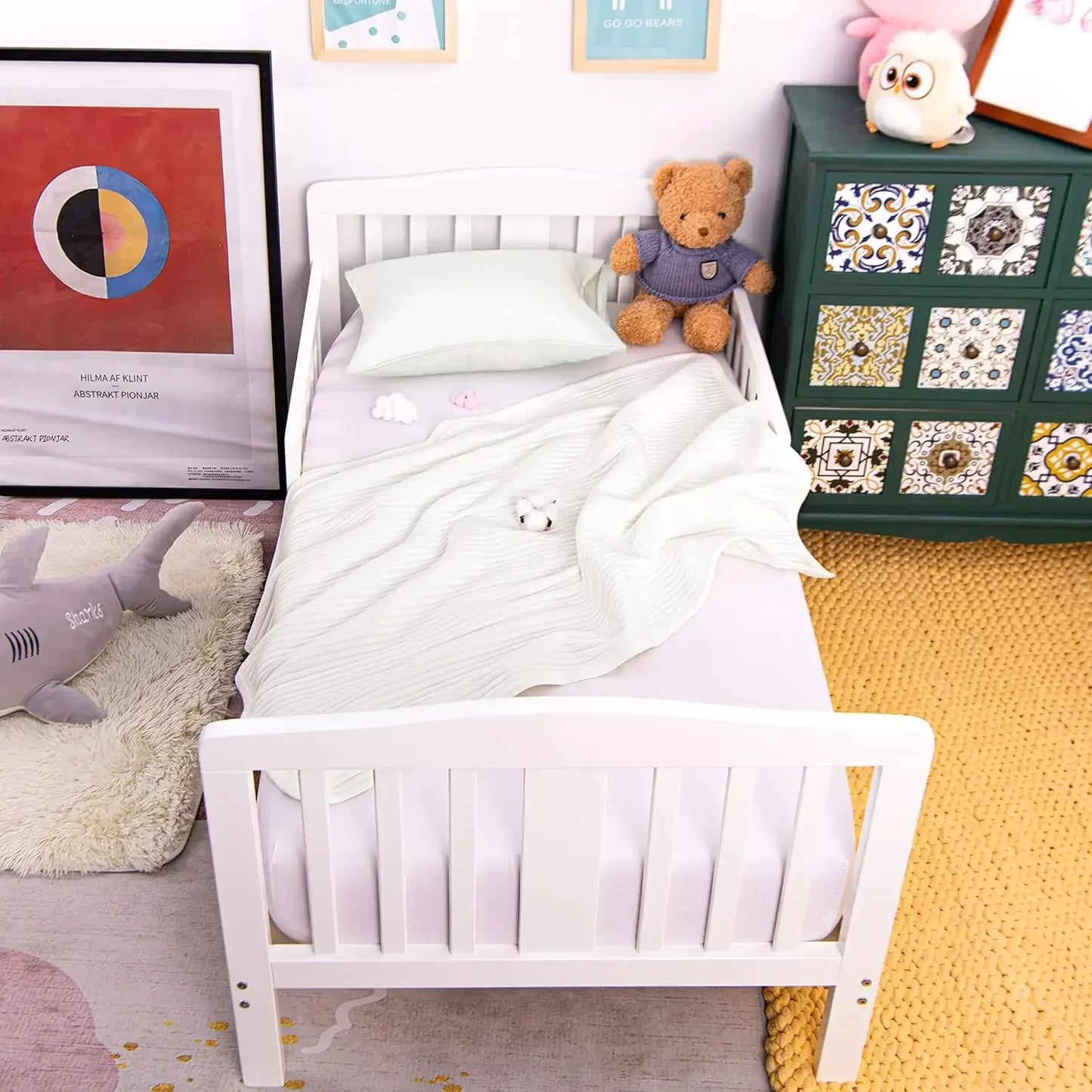 Quilted Toddler Blanket, Breathable and Warm for Boys and Girls Baby Blanket, 30x40 Inches, Grey Wave