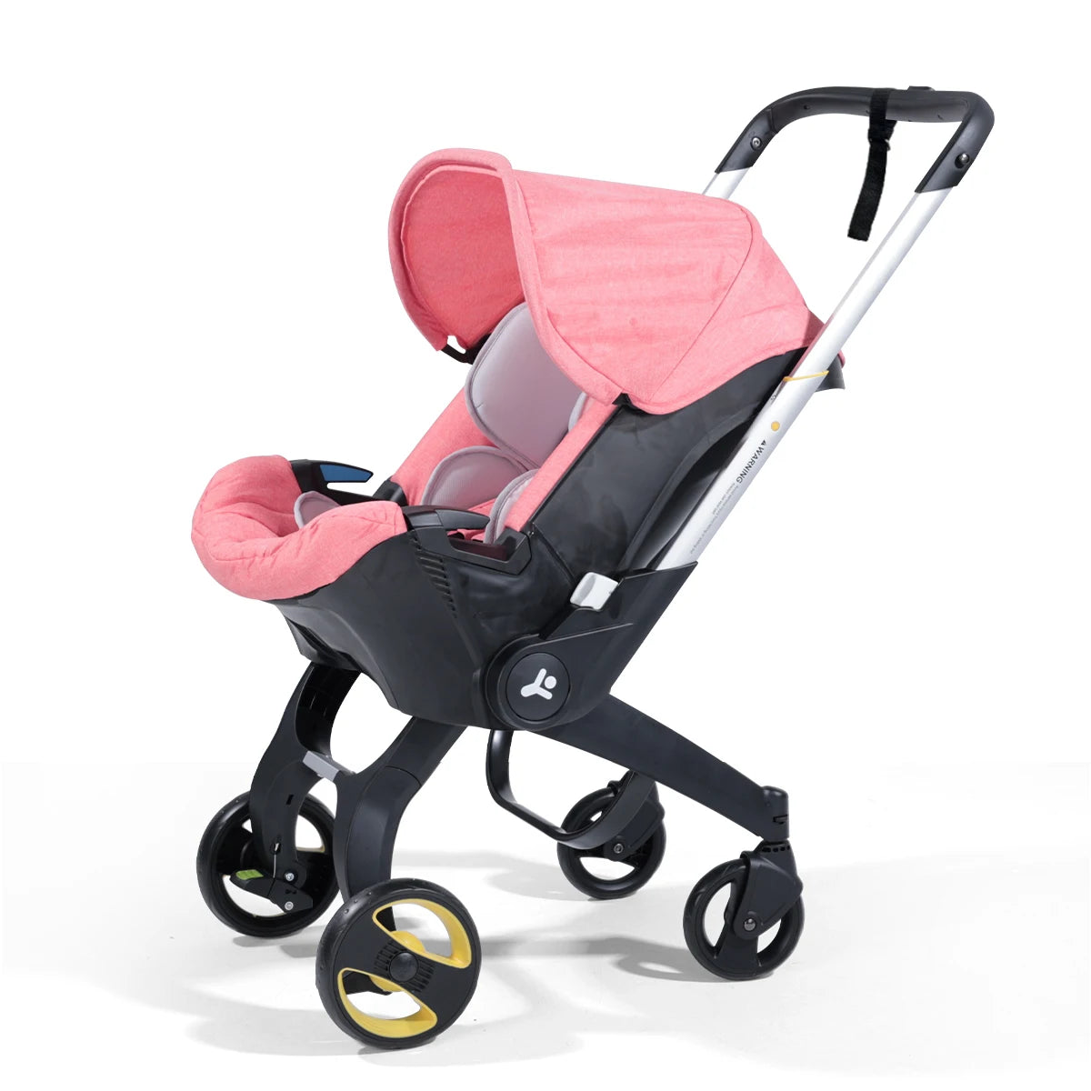 Portable, lightweight and folding baby stroller, metal frame, can be pushed in both directions, comes with sunshade
