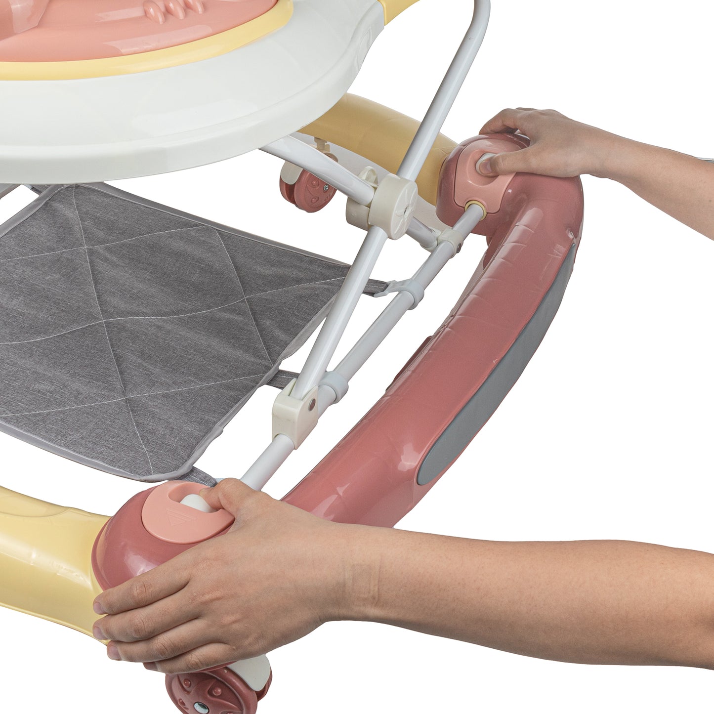 Foldable Baby Walkers With Universal Wheel Multifunction Anti-Roll Anti O-Leg Walker Handcart Learning Start Walker