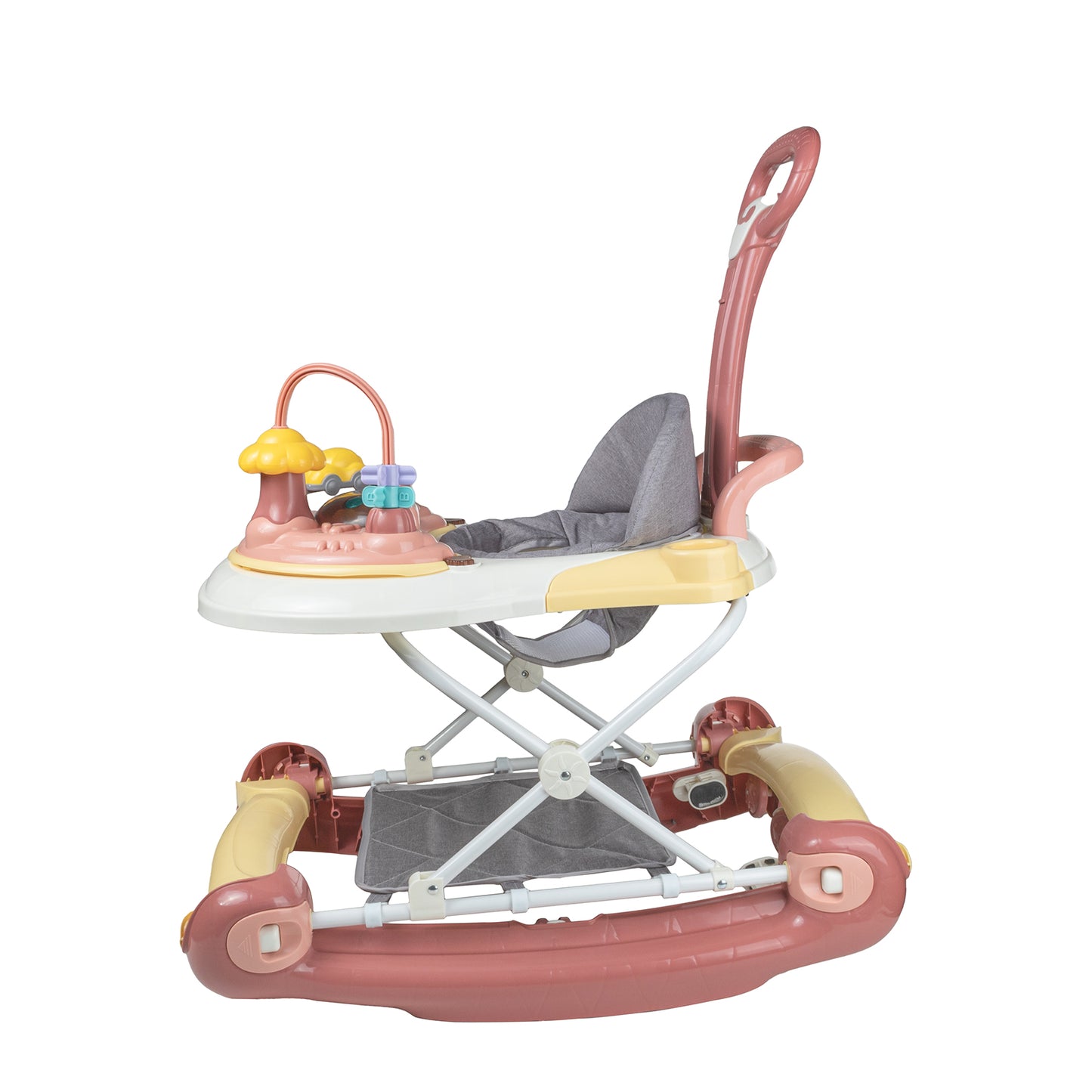 Baby Multi-Functional Comfortable Walker With Awning Anti-Rollover Baby Walker Can Sit, Adjust And Shake The Walker
