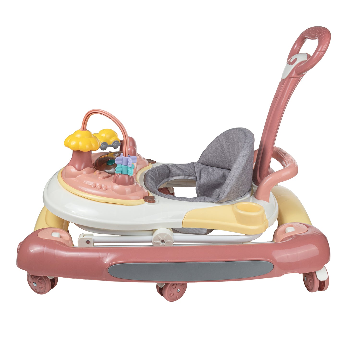 Baby Multi-Functional Comfortable Walker With Awning Anti-Rollover Baby Walker Can Sit, Adjust And Shake The Walker
