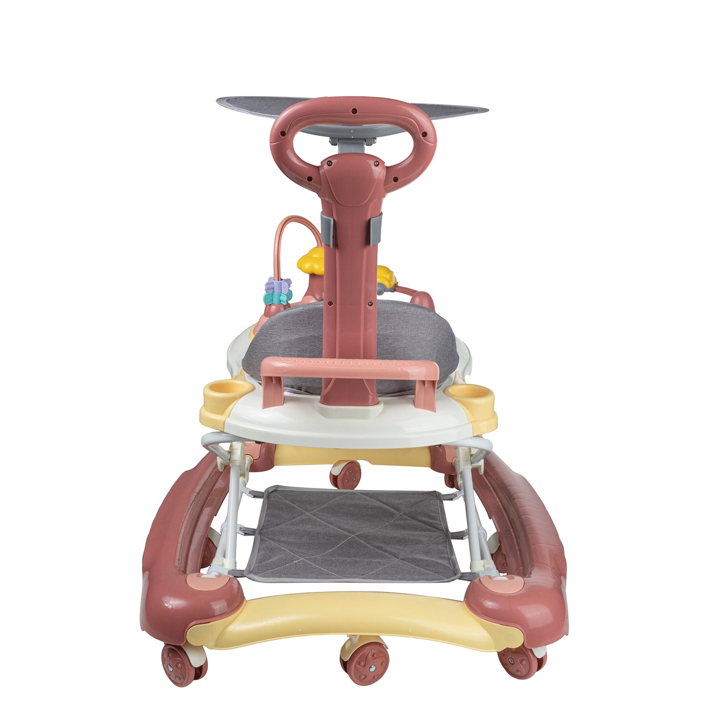 Baby Multi-Functional Comfortable Walker With Awning Anti-Rollover Baby Walker Can Sit, Adjust And Shake The Walker