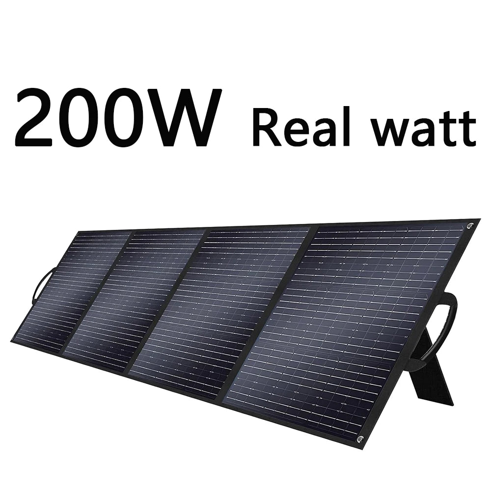 SOLARPLAY 200W Portable Foldable Solar Panel 18V Flexible Solar Panel for Family Camping Trip for Tourism Camping Power Station