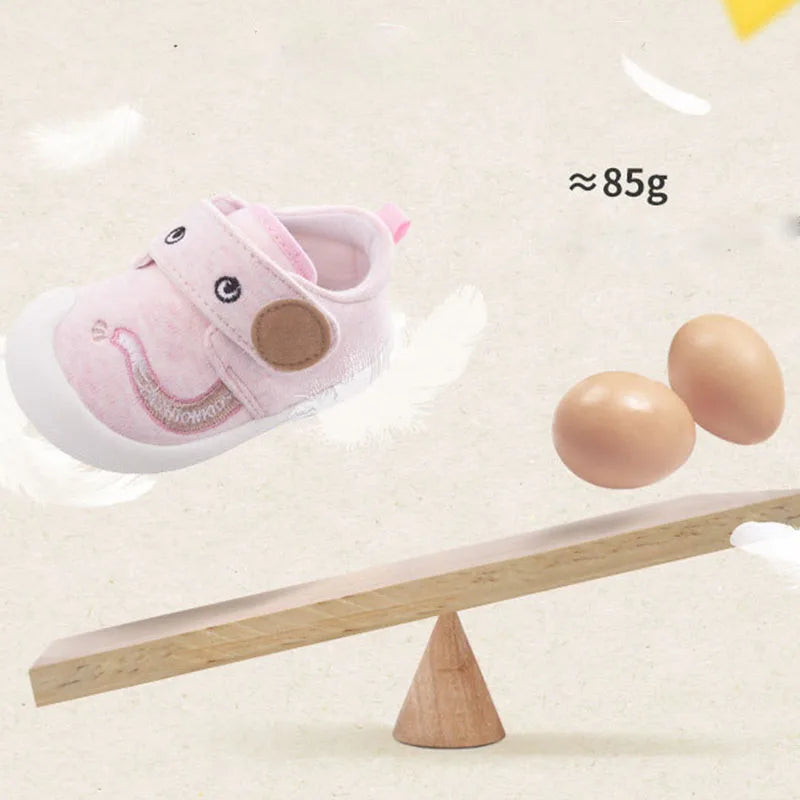 Spring and Autumn New Hot Infant Newborn Baby Girls Boys Prewalker Elephant Cartoon Single Shoes Non-slip Soft Sole Baby Shoes