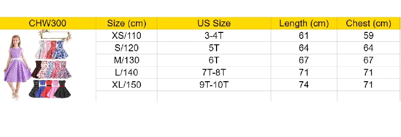 Summer Girls Dress Elegant Vintage Cotton Retro Princess Dress Party Costume Kids Clothes Polka Dot Girl Dress Children Clothing