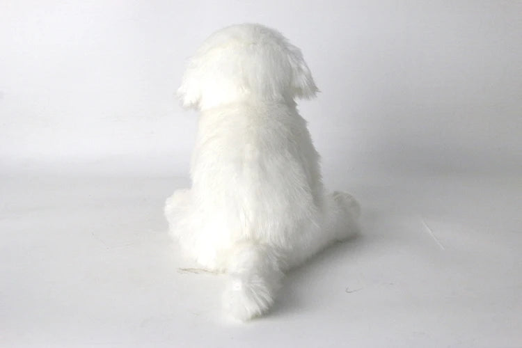 Maltese Stuffed Dog Dolls Plush Toy Cute Simulation Pets Fluffy Baby Birthday Gifts Christmas Children Malzis Puppy Dropshipping