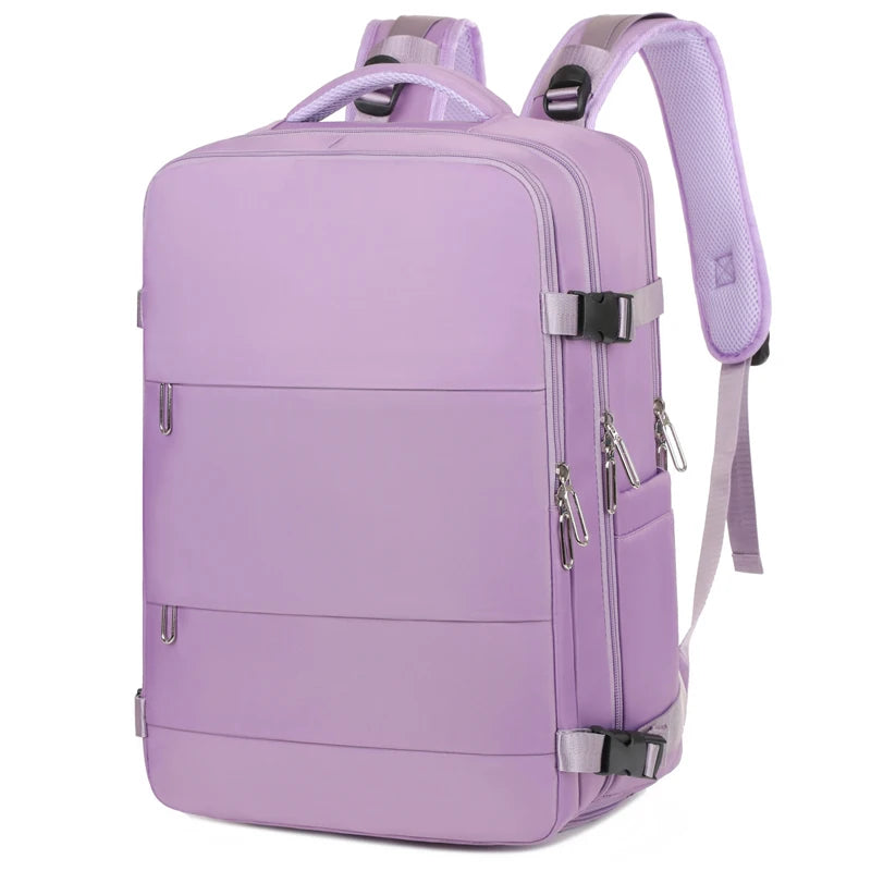 Large Capacity Backpack Carry On Luggage Travel Bags with USB Charging Port Waterproof Laptop Bag for Outdoor Hiking Climbing