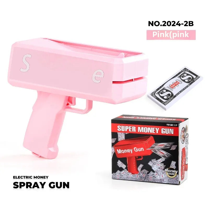 Novel Money Spray Gun Toy For Parties Weddings Gold Dollar Bill Shooter Fun Interactive Game Showers Of Cash