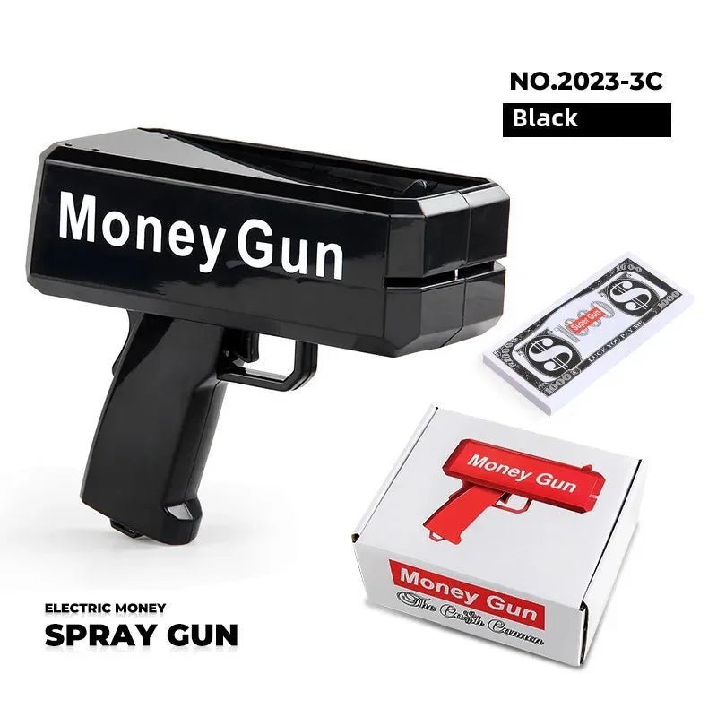 Novel Money Spray Gun Toy For Parties Weddings Gold Dollar Bill Shooter Fun Interactive Game Showers Of Cash