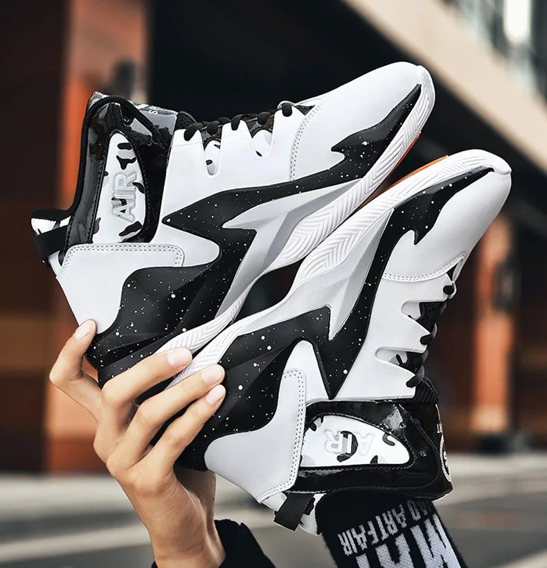 Men's  basketball shoes, breathable and non slip outdoor sports shoes, walking and running basketball shoes