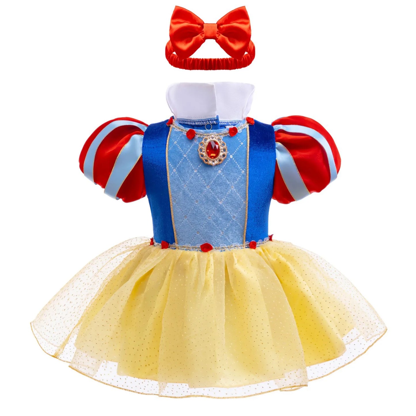 Little Girl Crawling Clothes Disney Movie Princess Role-playing Costume Baby Cute Cotton Jumpsuit Toddlers Birthday Dress