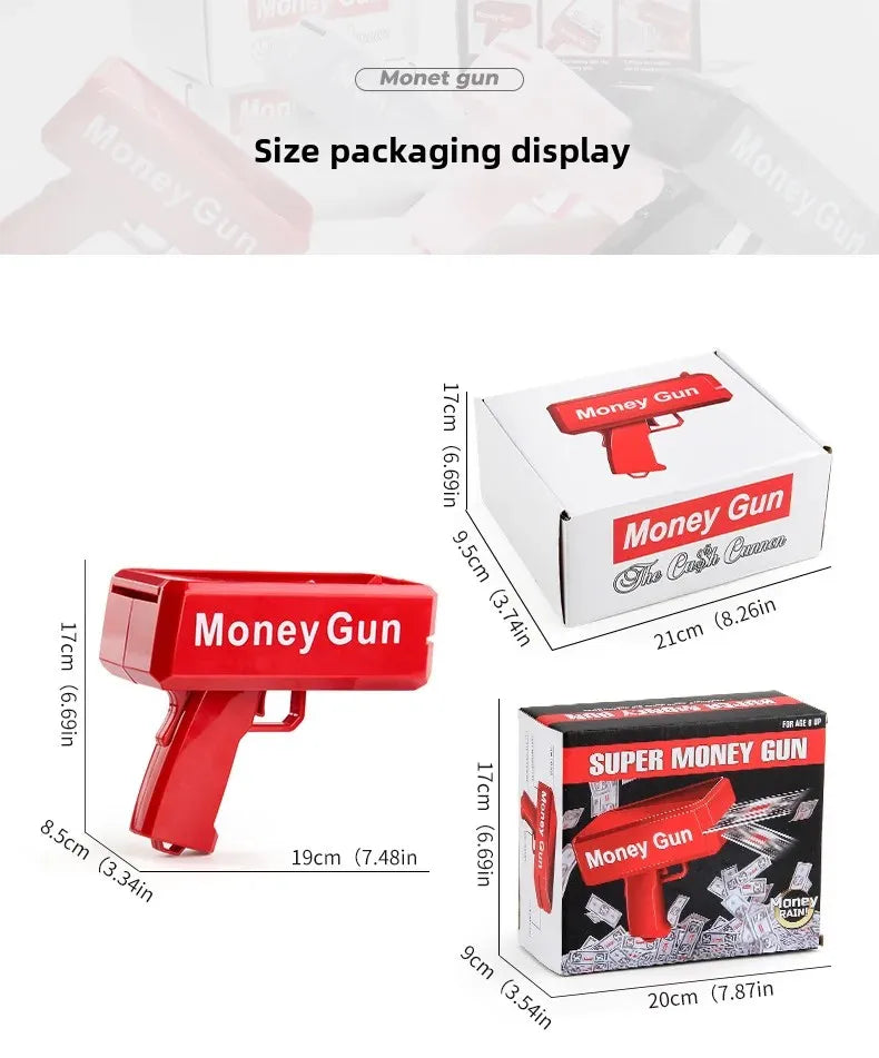 Novel Money Spray Gun Toy For Parties Weddings Gold Dollar Bill Shooter Fun Interactive Game Showers Of Cash