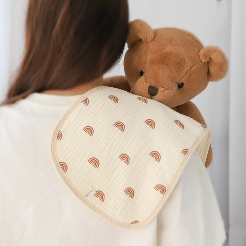 Newborn baby burp towel, six-layer gauze pad, shoulder towel, waterproof spit-up towel, bib, baby saliva towel