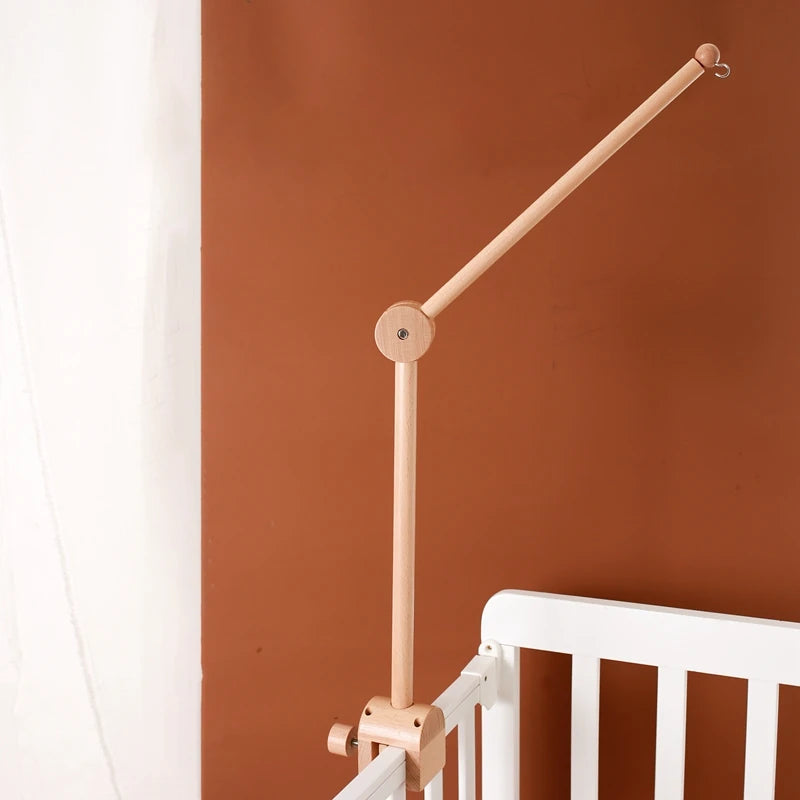 Baby Montessori Wooden Gym Frame Rattle Toys Newborn Mobile Hanging Sensory Toys Foldable Play Gym Frame Kid Holder Bracket Gift