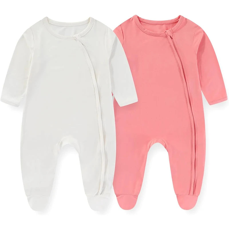 Unisex Rayon Bamboo Solid Color Fashion Boys Shoes Bodysuit Baby Clothes Comfortable Newborn Wear