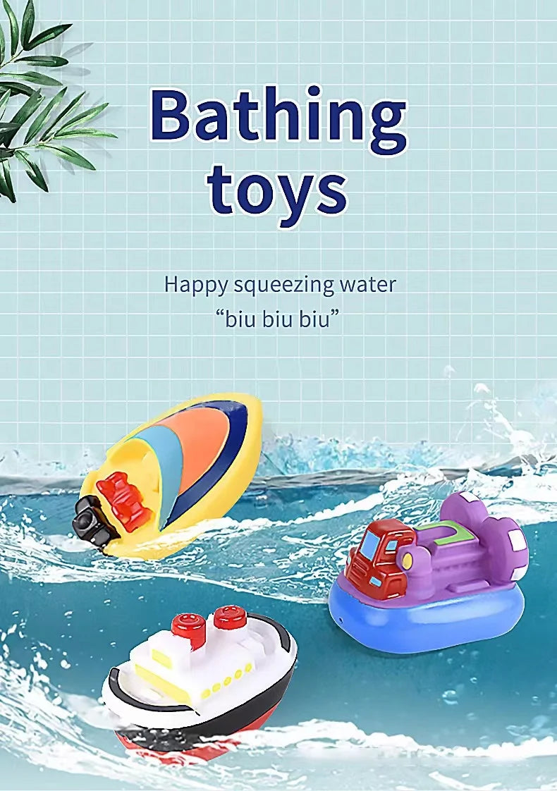 Mini Car Baby Shower Boat Carrying Toy Shower Boat Sprinkler Swimming Pool Children's Bathtub And Beach Birthday Gift