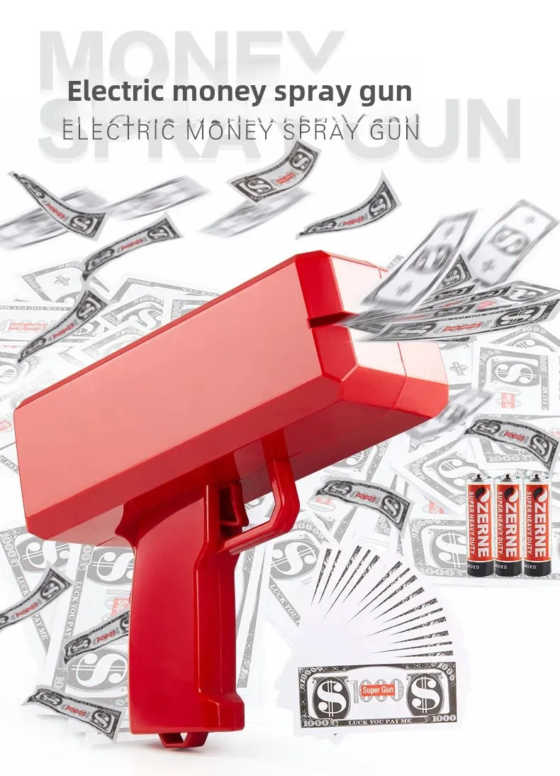 Novel Money Spray Gun Toy For Parties Weddings Gold Dollar Bill Shooter Fun Interactive Game Showers Of Cash