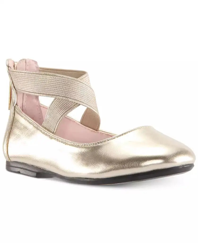 Nina | Little Girls Marissa Crisscross Ankle Strap Ballet Flat