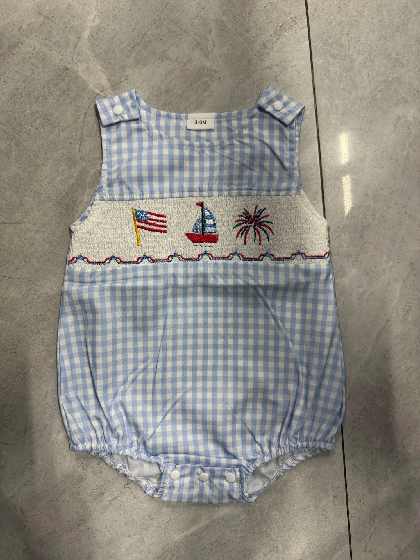 Infant Patriotic Sleeveless Romper Round Neck Jumpsuit Baby Boy 4th of July Playsuit Summer Outfit Newborn
