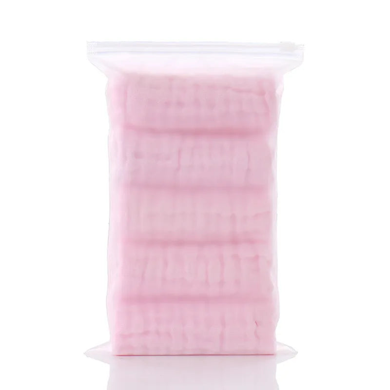 Happyflute 30*30CM 6Layer Soft Cotton Gauze Baby Cotton Cartoon Face Towel Children's Square Handkerchief Saliva Towel