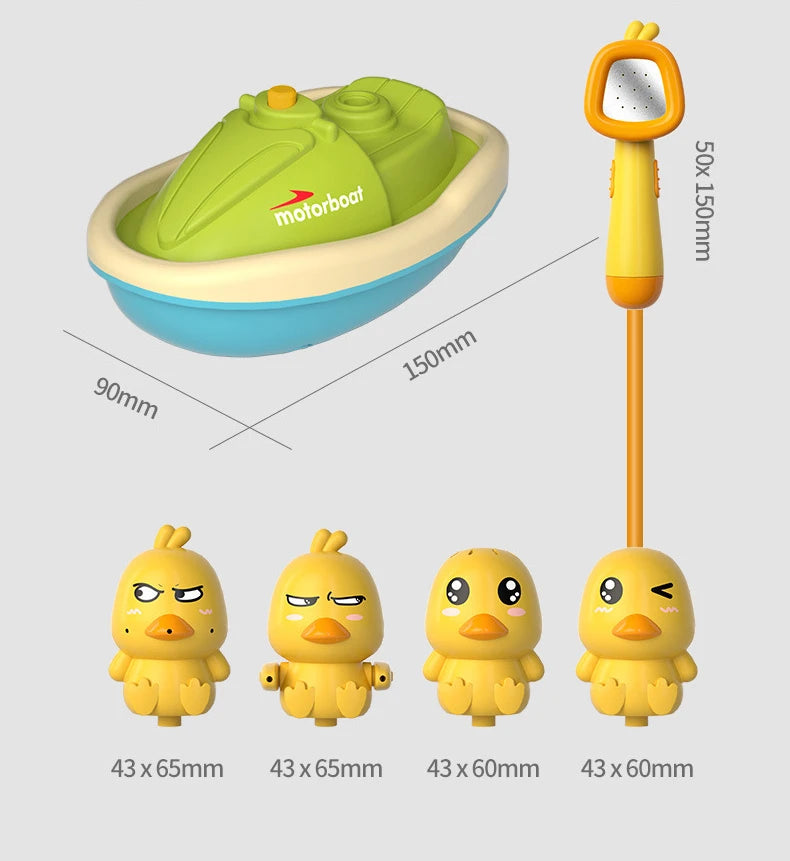 Toddler Toys Gifts Baby Bath Toys Cute Duck Electric Water Spray Bathroom Bathing Toys Kids Bath And Shower Bathtubs Interactive