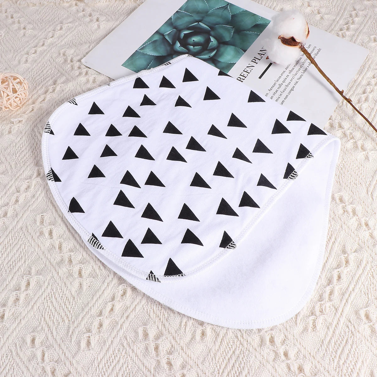 Baby Burp Cloths Nursing Towels Milk Spit Up Rags 3 Layer Soft Cotton Wide Shoulder Cover Bibs Modern Pattern Lightweight Design