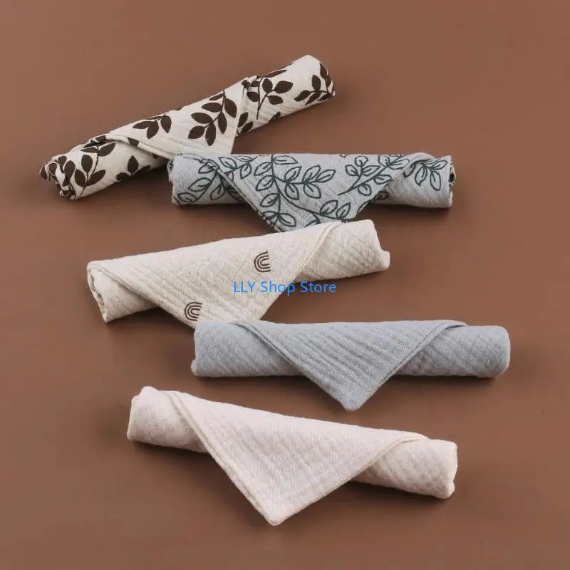 T8UD 10Pcs Baby Towel Set High Absorb Handkerchief Newborn Bath Towel Burp Cloth