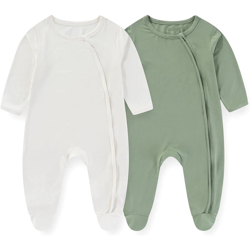 Unisex Rayon Bamboo Solid Color Fashion Boys Shoes Bodysuit Baby Clothes Comfortable Newborn Wear
