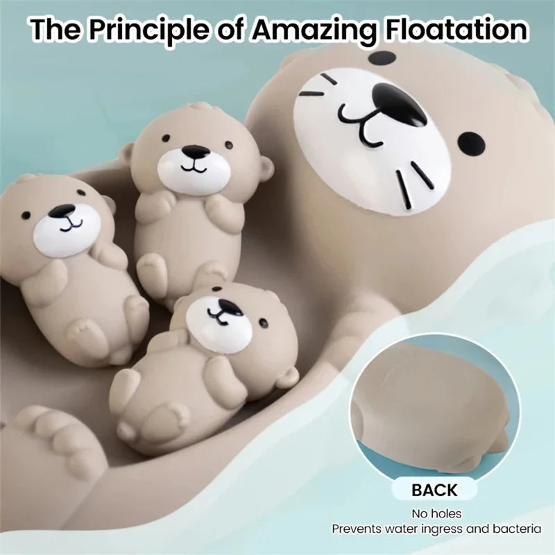 Children's Bathroom Floating Animal Otter Sealed Floating Water Toy Baby Bath Toys Swimming Pool Toy Comfort Toy