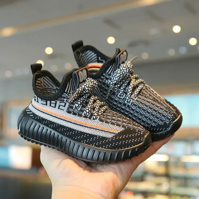 Size 21-32 Kids Casual Shoes Summer Boys Sneakers Breathable Knit Non-slip Shoes Lightweight Girls Casual Children's Shoes