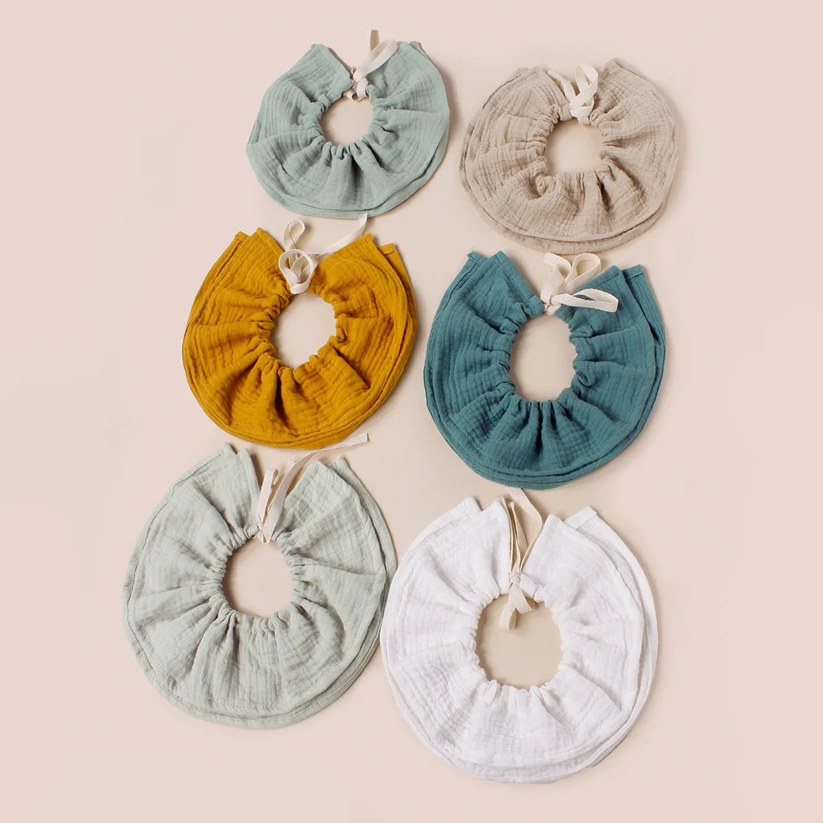 Cotton Gauze Lace Up Baby Bibs New Print Saliva Towel Newborn Burp Cloths Bandana Scarf for Boys Girls Feeding Drool Bib Summer